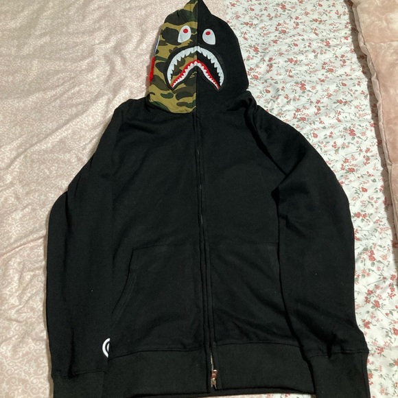 Black Bape Hoodie Large New - Picture 1 of 12